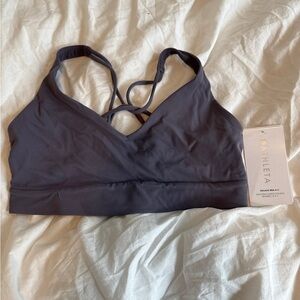 Athleta purple Sports Bra with Strappy Back and Wireless Support